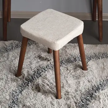 

Solid Wood Square Stool Dining Stool Stool Fabric Dressing Stool Bench Home Stool High Stool Living Room Low Stool