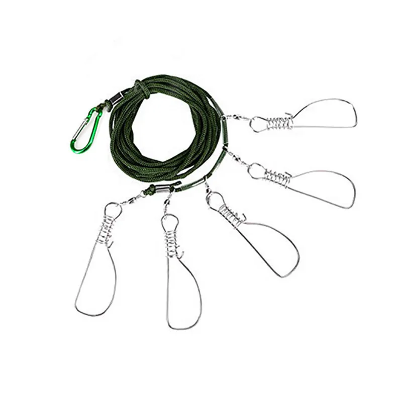 5 Meters Kukan Fish Lock fly Fishing Accessories Stainless Steel fish holder Sea River Outdoor Sport Camping Fishing Tackle