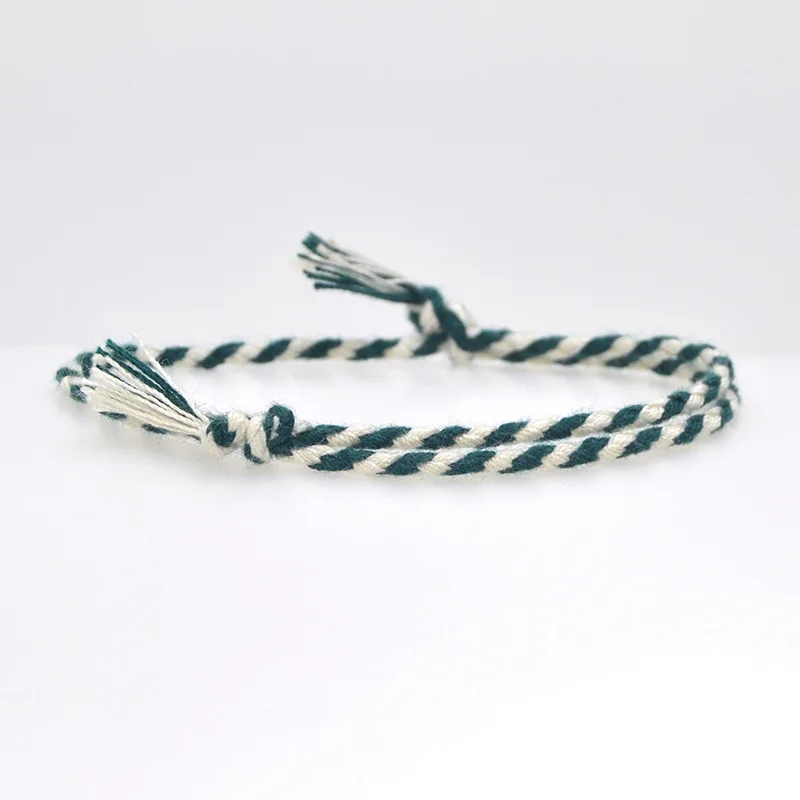 HI MAN 15 Style New Design Japanese Cotton Rope Handmade Bracelet Women Fashion Simple Color Wrap Bracelet Friendship Gift