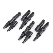 

PV Connector T Type Parallel Connection Solar Panel System Waterprrof Connector Branch Solar Cell Connect Plug 3-7 Holes
