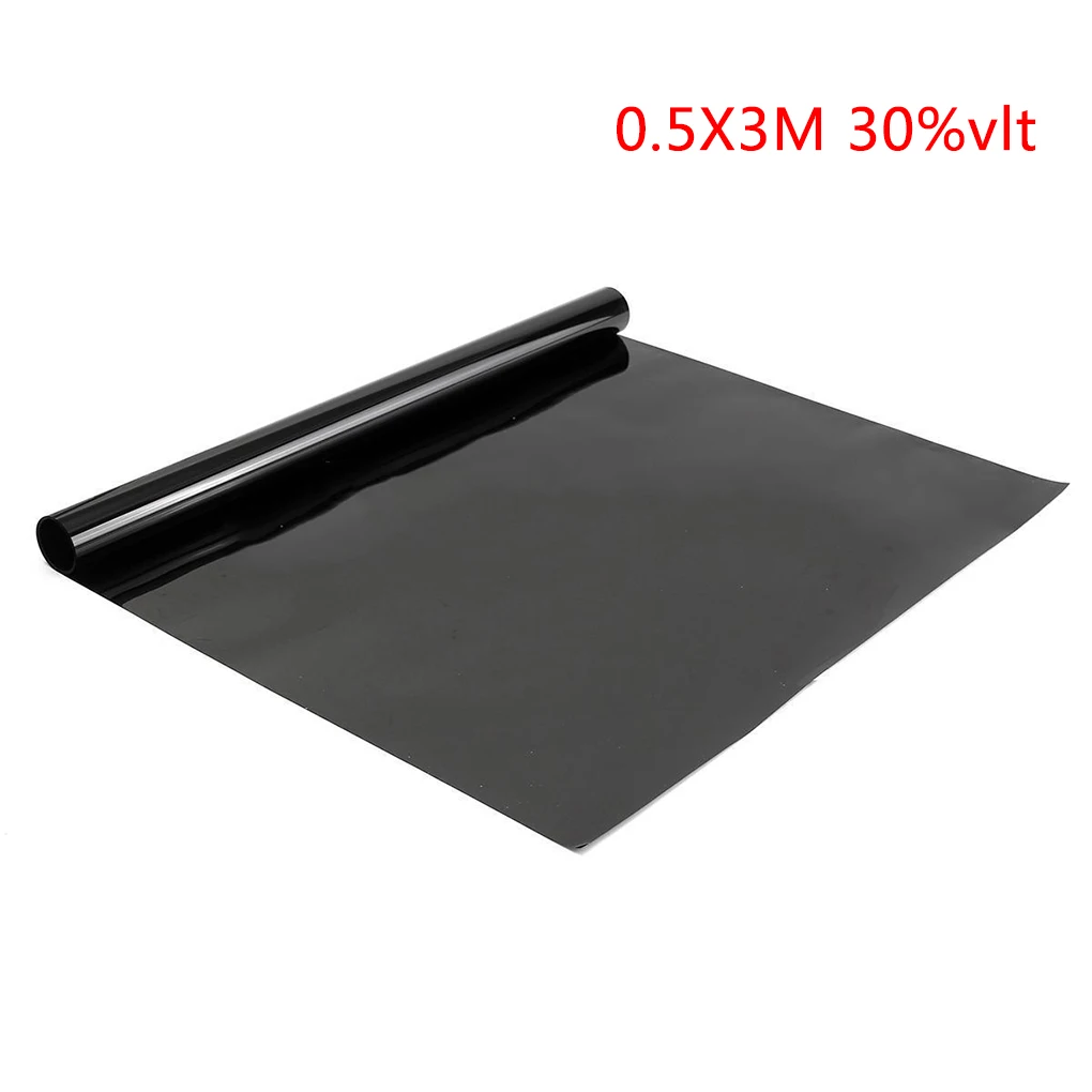 2PLY 0,5x3 m 5% 15% 30% VLT темно-черный уединение автомобиля дома Стекло окно оттенок тонировка пленка виниловый ролик - Название цвета: transparency