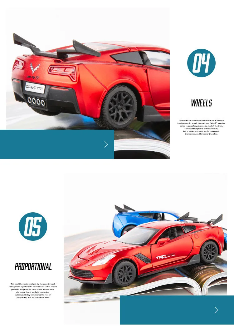 Новые продукты 1:32 Corvette спортивный автомобиль сплав модель, моделирование металлический звук и свет игрушка с инерционным механизмом модель автомобиля