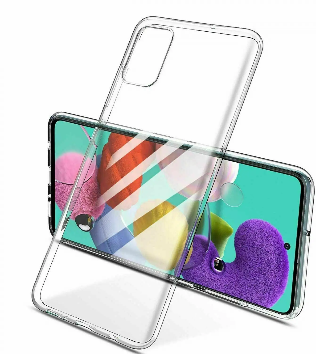 Прозрачный чехол для Samsung A51 мягкий TPU A10 A30 A40 A50 A50S A71 A70 S8 S9 S10 Plus J6 J8 A8 2018 тонкие