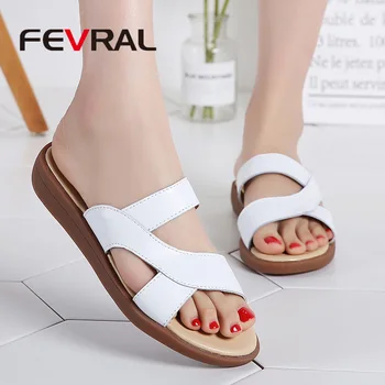 

FEVRAL 2020 Summer Woman Sandals Ladies Open Toe Casual Soft Shoes Platform Wedge Slides Beach Vacation Woman Shoes Dropshipping