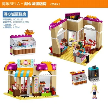 

NEW BELA 10165 Assemblage Building Blocks 253p Girl Compatible With Lepining Friends Series City Cake Shop Toys Bricks Gift