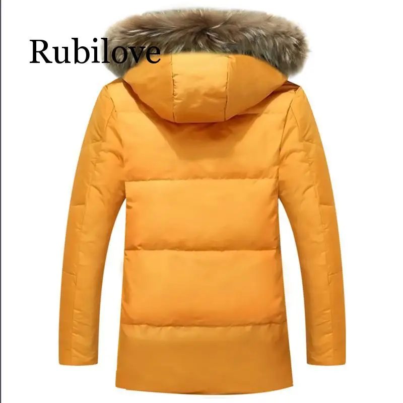 5XL белая куртка-пуховик на утином пуху, Женское зимнее пальто с гусиным пером, длинная парка с мехом енота, теплая верхняя одежда с кроличьим мехом размера плюс