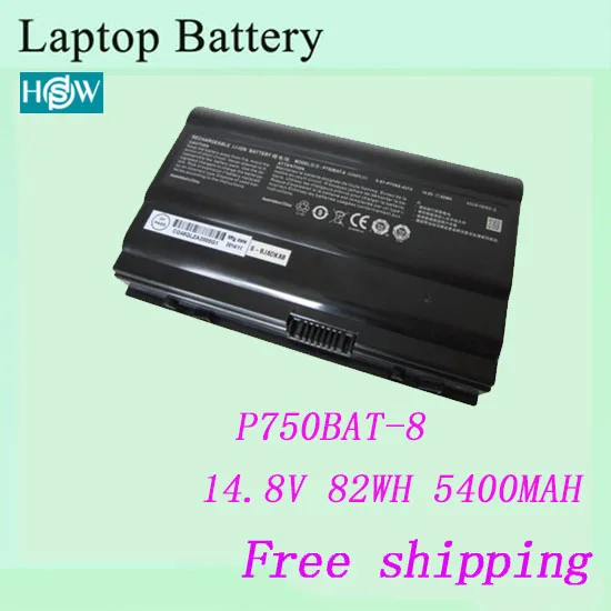 Высококачественный аккумулятор для ноутбука Clevo P750BAT 8 Sager NP9772 S NP9773 NP9752