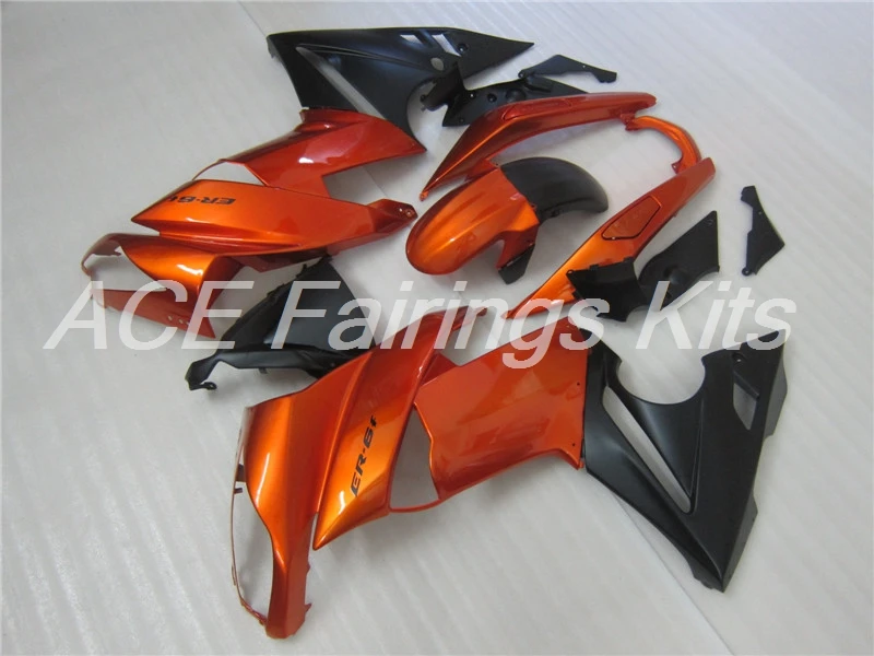 Легко Установка ABS Обтекатели комплект подходит для Kawasaki Ninja 650R ER-6F 09 10 11 650 ER6F 2009 2010 2011 Пользовательские orange