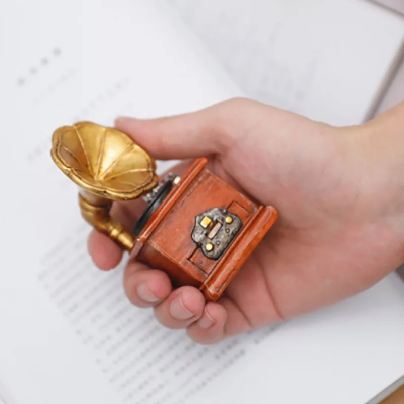 Миниатюрные ретро украшения из смолы реквизит для окна кафе кукольный домик