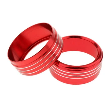 

3pcs AC Ring Knob Red Control Covers For Subaru Impreza WRX/STi Durable
