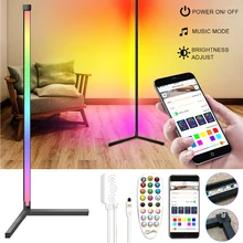 

Corner Floor Light RGB Color Changing Dimming LED Floor Lamp with APP/Remote Control 156cm High Standing Atmosphere Lamp Indoor