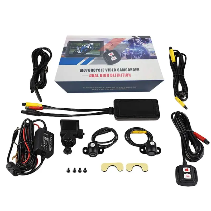 

1Set SE100 3.0" IPS Hd Motorcycle DVR Dash Cam Video Recorder Motorbike Camera D08B