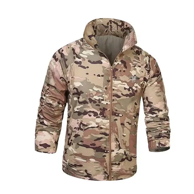Мультикам лесной ветрозащитная куртка быстросохнущая кожа UPF50 водонепроницаемый плащ ветровка тонкая военная одежда охотника - Цвет: CP
