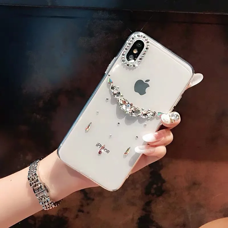 

case for iPhone 11 XR 7 8 11 Pro Max X XS Max Plus 6 6s cover central Rhinestone