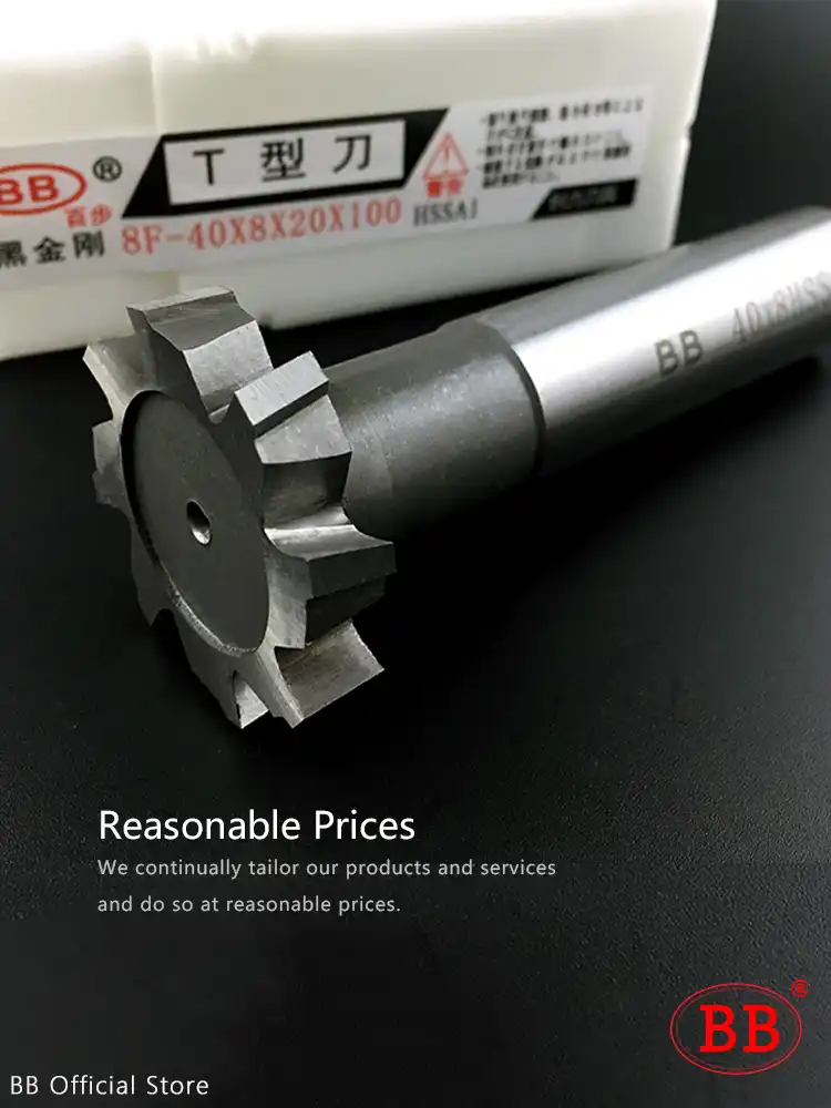 TiN HSS T-Slot Cutter T-Slot Size : 8mm // 10mm // 12mm