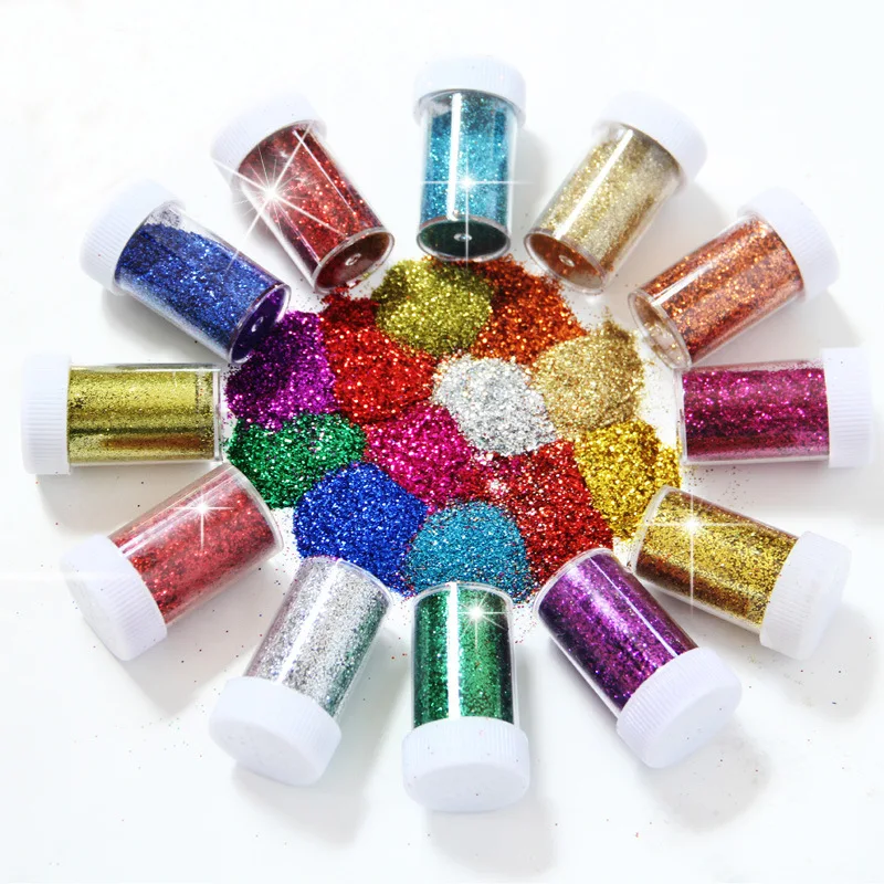 Order Offer for  Best quality Nail Art Powder Colorful Sand Nail Decoration Nail Glitter Powder pw1