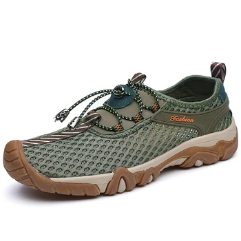 

HUMTTO Summer Breathable Hiking Shoes Men Quick Dry Sneakers Men Outdoor Wear Resistant Trekking Shoes Male Upstream Shoes Man