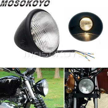 

Motorcycle Headlamp 12V Vintage Headlight High/Low Beam For Harley Custom Bobber Chopper Triumph Cafe Racer Scrambler Front Lamp