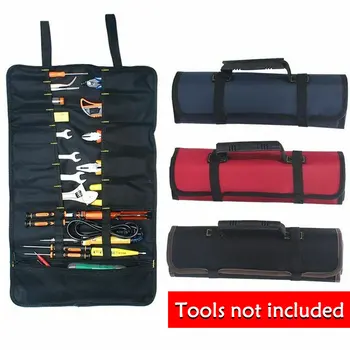 

Multifunctional Oxford Canvas Tools Bag Chisel Roll Rolling Electrician Roll Up Tools Storage Bag Repairing Tool Utility Bag