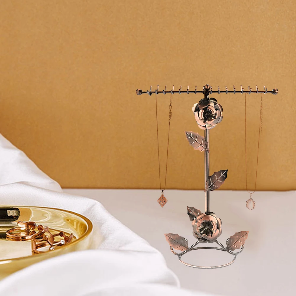 Home and Living Organizer Jewelry Holder Earring Stand with Hooks Metal Earring Rack