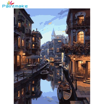 

Paintmake Landscape DIY Paint By Numbers Oil Hand Painted On Canvas Home Decoration Painting Art Picture For Kids Adult