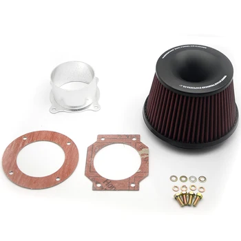

Universal Car Vehicle Intake Air Filter 75mm Dual Funnel Adapter Air Cleaner Protect Your Piston With Logo