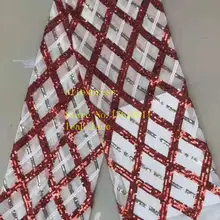 5 ярдов/сумка 4 цвета вышитые блёстки twill check узор ткань во французском стиле для свадебного платья LF29