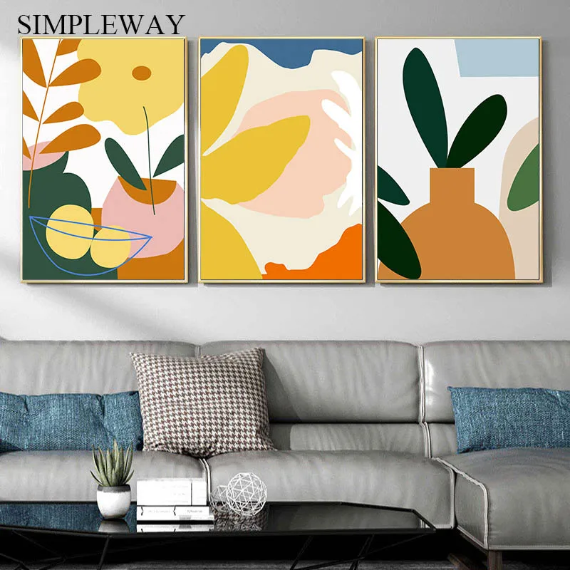 Абстрактная геометрическая форма плакат и фотостены холст настенная живопись