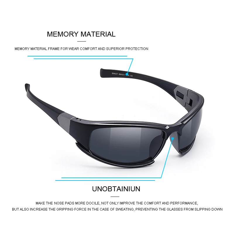 MERRYS Дизайнерские Мужские поляризационные уличные спортивные солнцезащитные очки, мужские очки, очки для вождения, защита от уф400 лучей, S9027