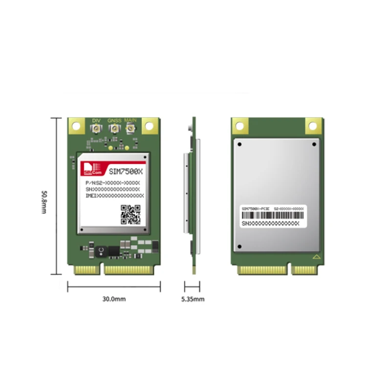 SIMCOM LTE Cat1 мини-модуль pcie SIM7500A SIM7500AD SIM7500V SIM7500SA SIM7500E SIM7500JC SIM7500JE |