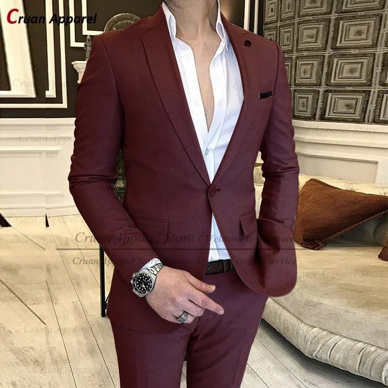 Classic Gray Wedding Mens Suits Set 
