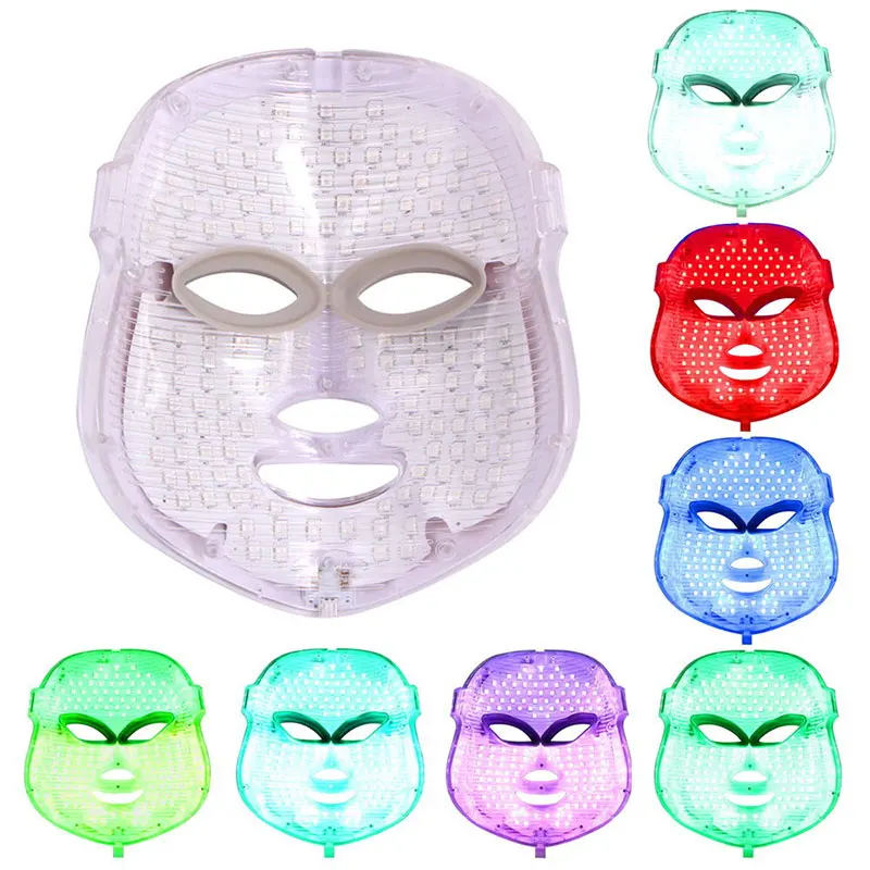 

Photon LED Spectrum Facial Mask Face Cleaning Light Mask 7 Colors Anti-Aging Acne Removal Roller Pro Whitening Masks Therapy