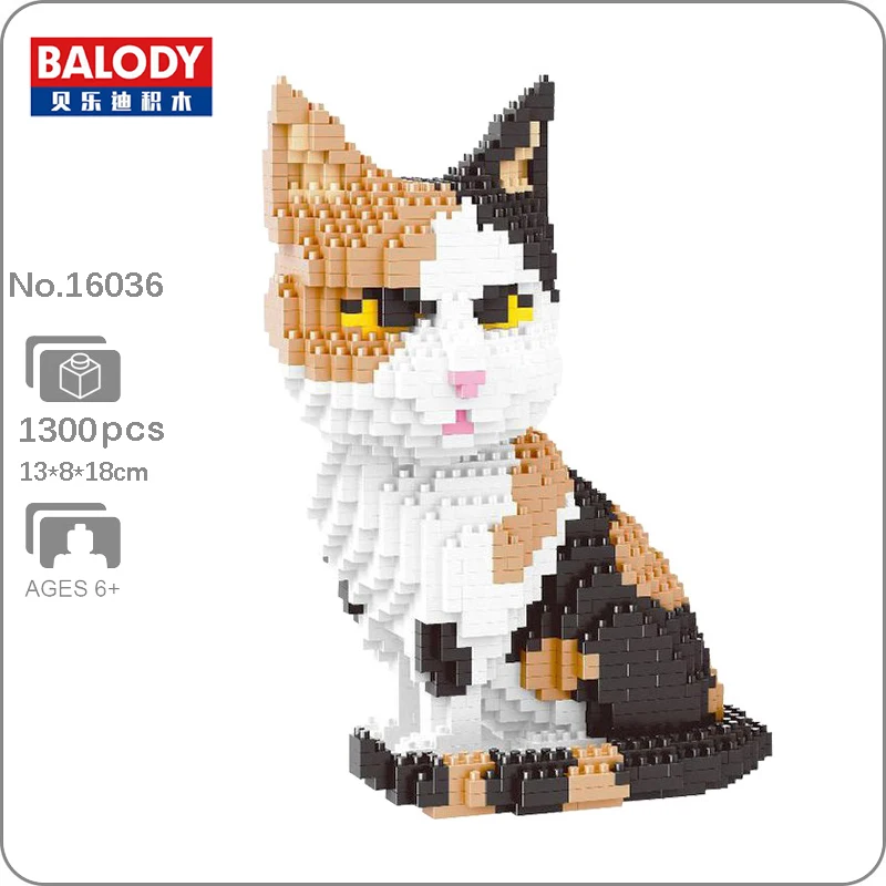 Balody16036 Persian Cat Tabby Kitten Animal Pet DIY Diamond Building Blocks Toy 