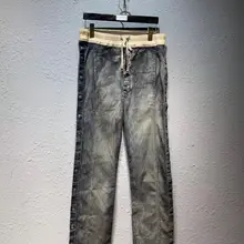 19ss Owen Seak мужские джинсы хлопок готический Разрушитель мужская одежда осенние прямые мужские однотонные джинсы брюки