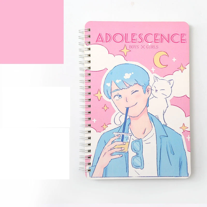Kawaii 2 книги блокнот катушки пара памяти иллюстрация Памятка домашняя работа студенческие подарочные канцелярские принадлежности дневник пуля - Цвет: 2 books