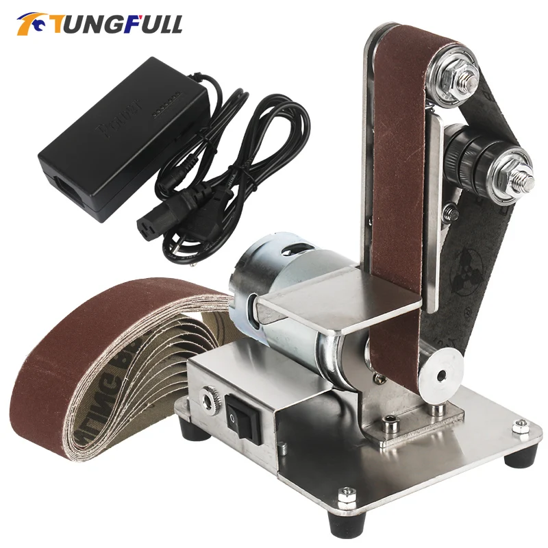Electric Grinder Electric Sander Belt Sander 110-240V Electric Belt Machine Sander Sanding Grinding Polishing Machine Abrasive Belts Grinder DIY Polishing Cutter Edges