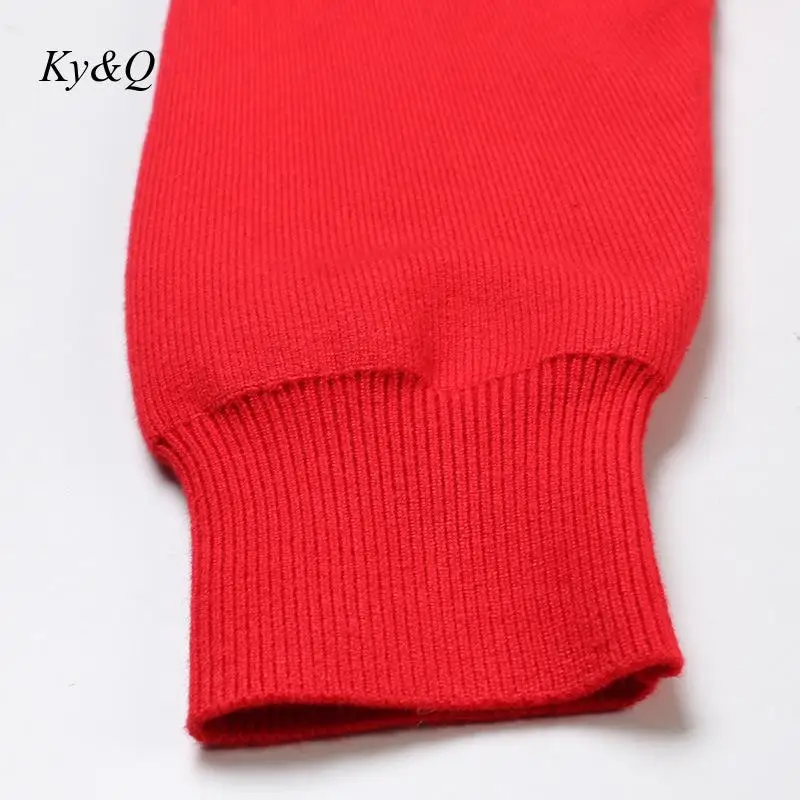 Брендовый подиумный Рождественский роскошный красный пуловер в полоску с длинным рукавом, свитер зимний женский свитер