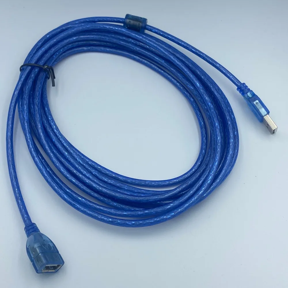 200 шт, 5 м, USB кабель для мужчин и женщин, USB 2,0 A/F, удлинитель, провод, Супер Скоростной кабель-удлинитель для передачи данных