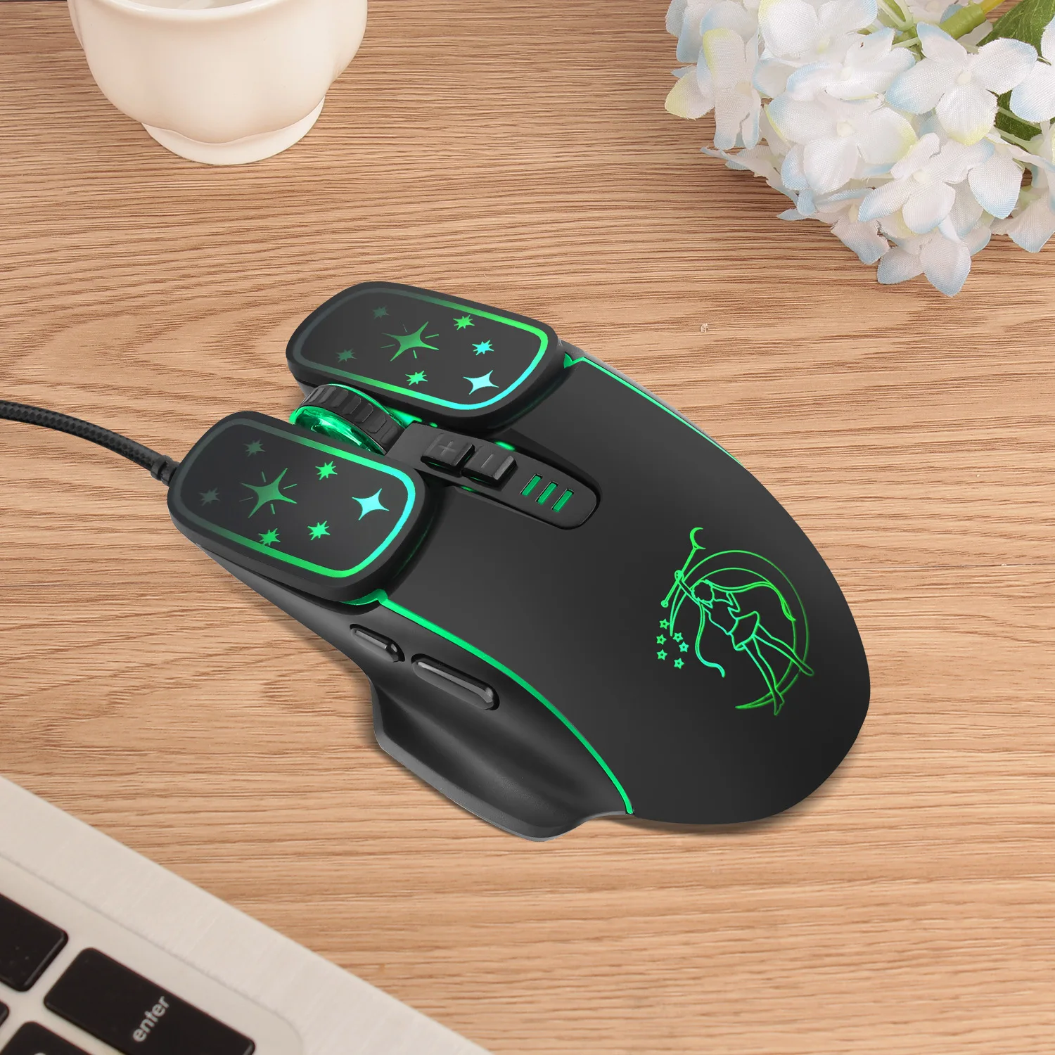 Esports wired gaming mouse RGB lighting