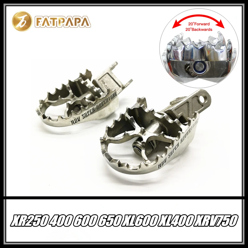 Для HONDA XR250 XR400 XR600 XR650 XL600 XL400 XRV750 аксессуары для мотоциклов Передние Подножки ног Peg