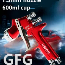 Лучший GFG pro Краскораспылитель 1,3 мм гравитационный подающий Воздушный Распылитель лучший hvlp распылитель с 600 мл краскопультом