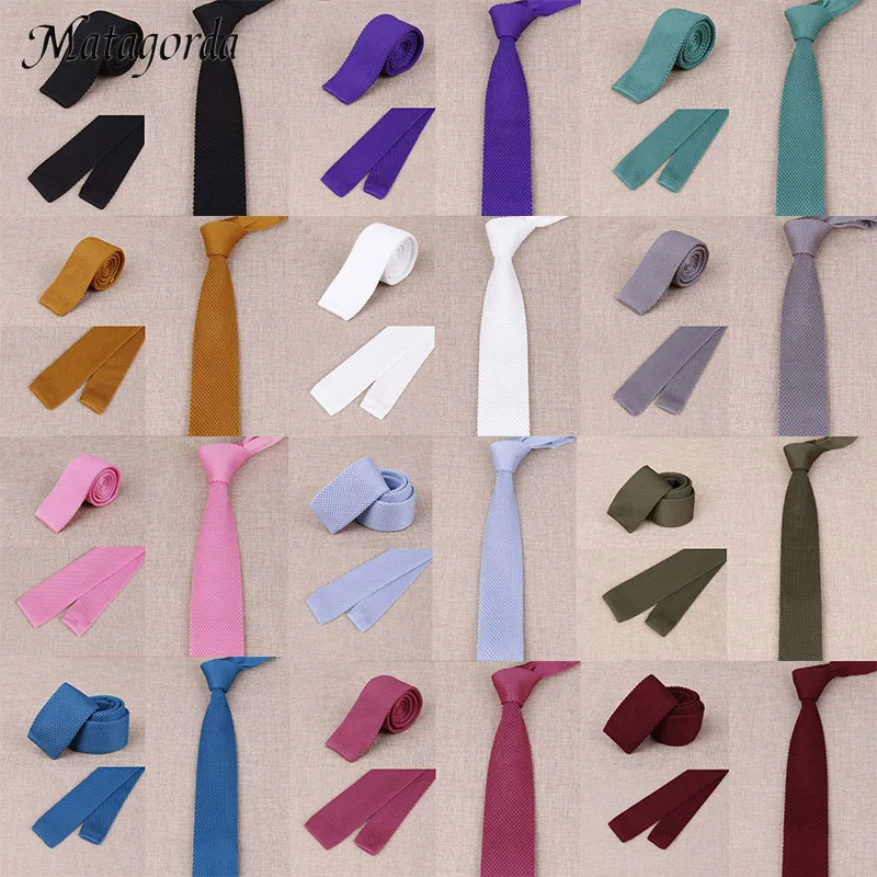

31-color Solid Color Knit Tie Men Tie Stylish Crew Cut Narrow-cut Necktie Formal Tie Neckwear Accessories Wedding Party Gravata