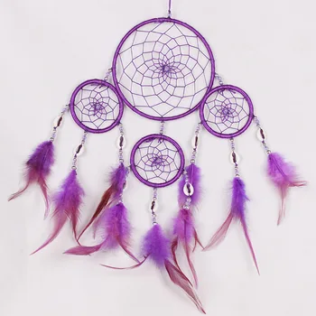 

Four Ring Imitation Shell Oceans Dreamcatcher Indoor Wall Decoration Pendant Dreamcatcher Wind Chime Bohemian Dreamcatcher