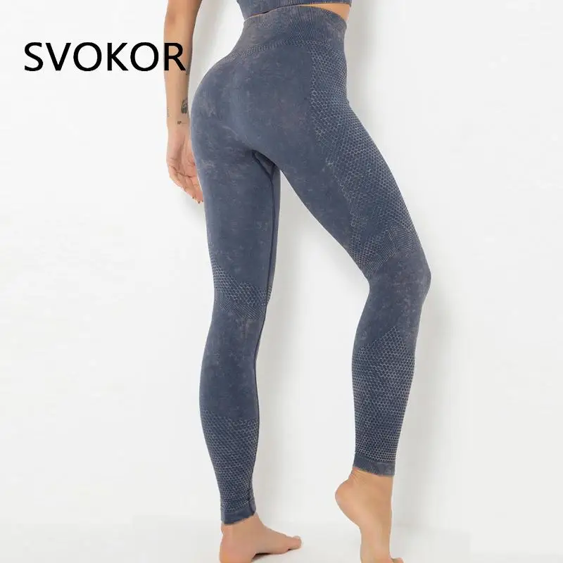 SVOKOR Push Up Seamless Leggings for Women Fitness High Waist Workout