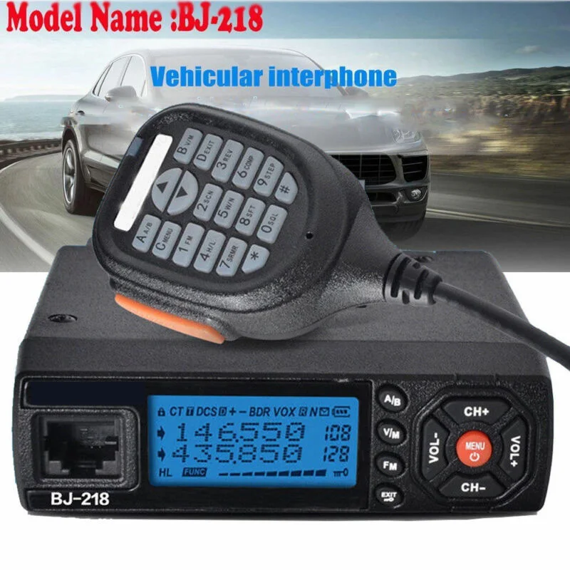 Мини-Автомобильный fm-радио приемопередатчик рация VHF UHF двухдиапазонный стабильный сигнал прочный и практичный в использовании
