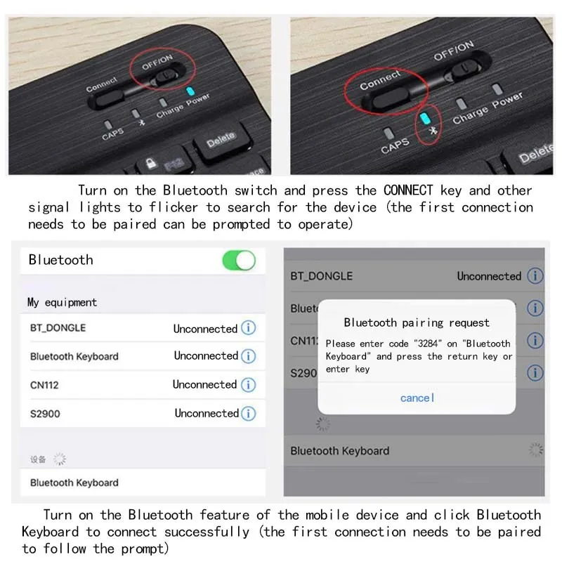 KK& LL для iPad Air1/2 Pro 9,7 умный чехол для планшета вращающийся на 360 ° с автоматическим пробуждением сна Флип кожаный чехол-подставка+ Bluetooth клавиатура