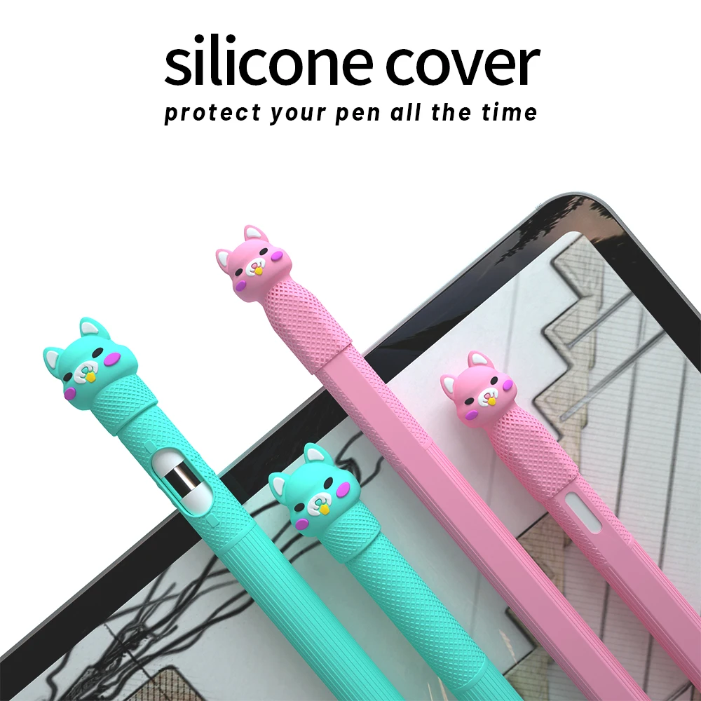 Protective Case For Apple Pencil 1 2 Anti-lost Anti-Shock Silicone Sleeve Cover For ipad Tablet