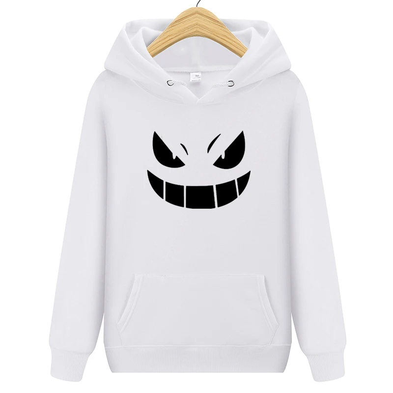 Pokemon gengar Осень-зима маленький дьявол уличная одежда принт с капюшоном модный