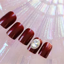 76-жемчужным блеском красный винный одежда Маникюр готовой продукции xin нианг kuan пряди с креплением на кератиновых пластинах, накладные ногти патч для маникюра
