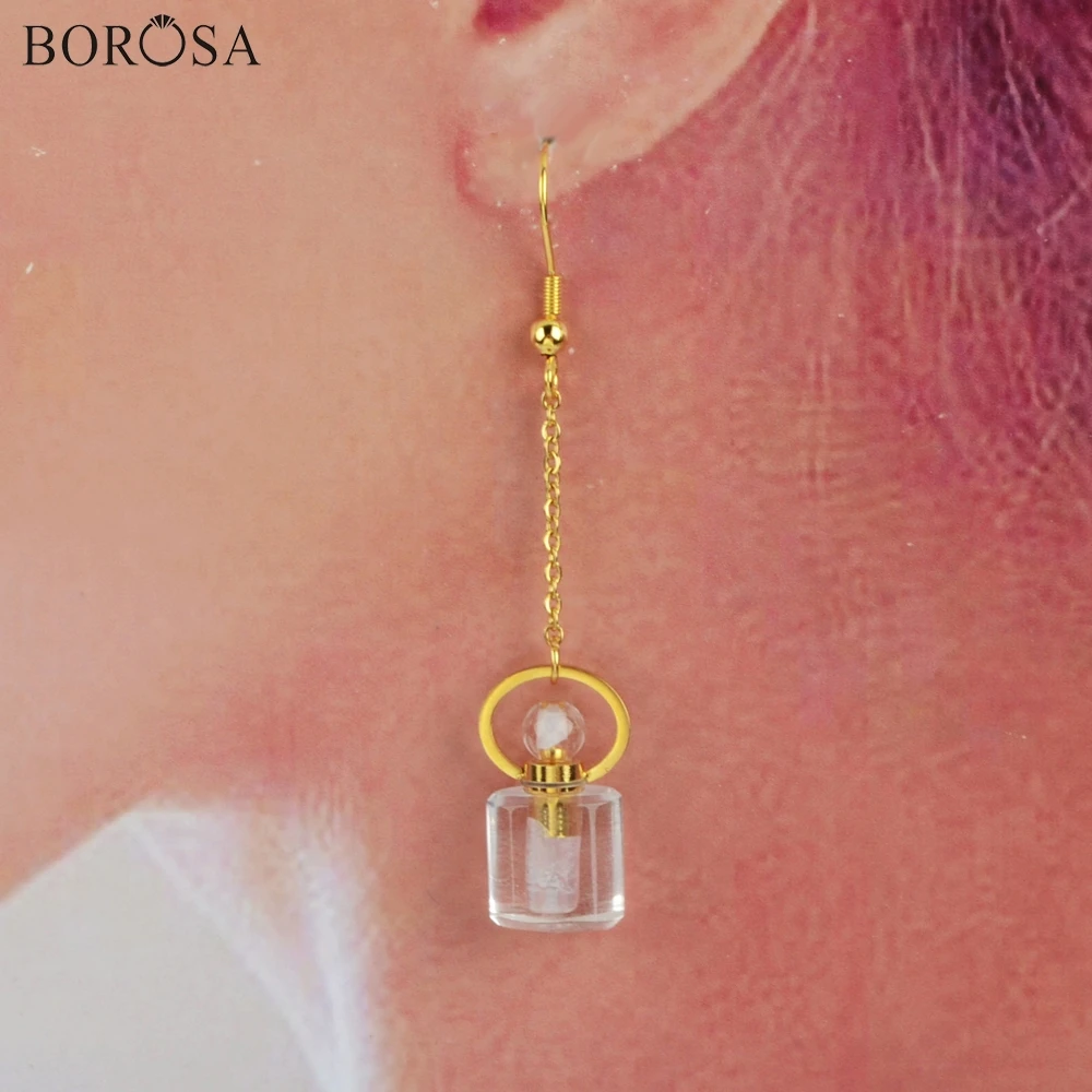 Серьги подвески BOROSA WX1190 женские из натурального камня ювелирные украшения в